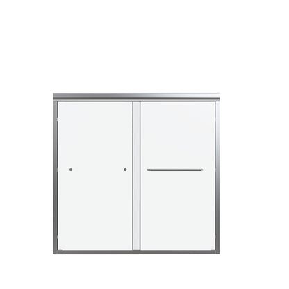 Semi-Frameless Double Sliding Shower Door, Bypass Shower Door, 1 / 4" (6Mm) Thick SGCC Tempered Glass Door Daily Nest