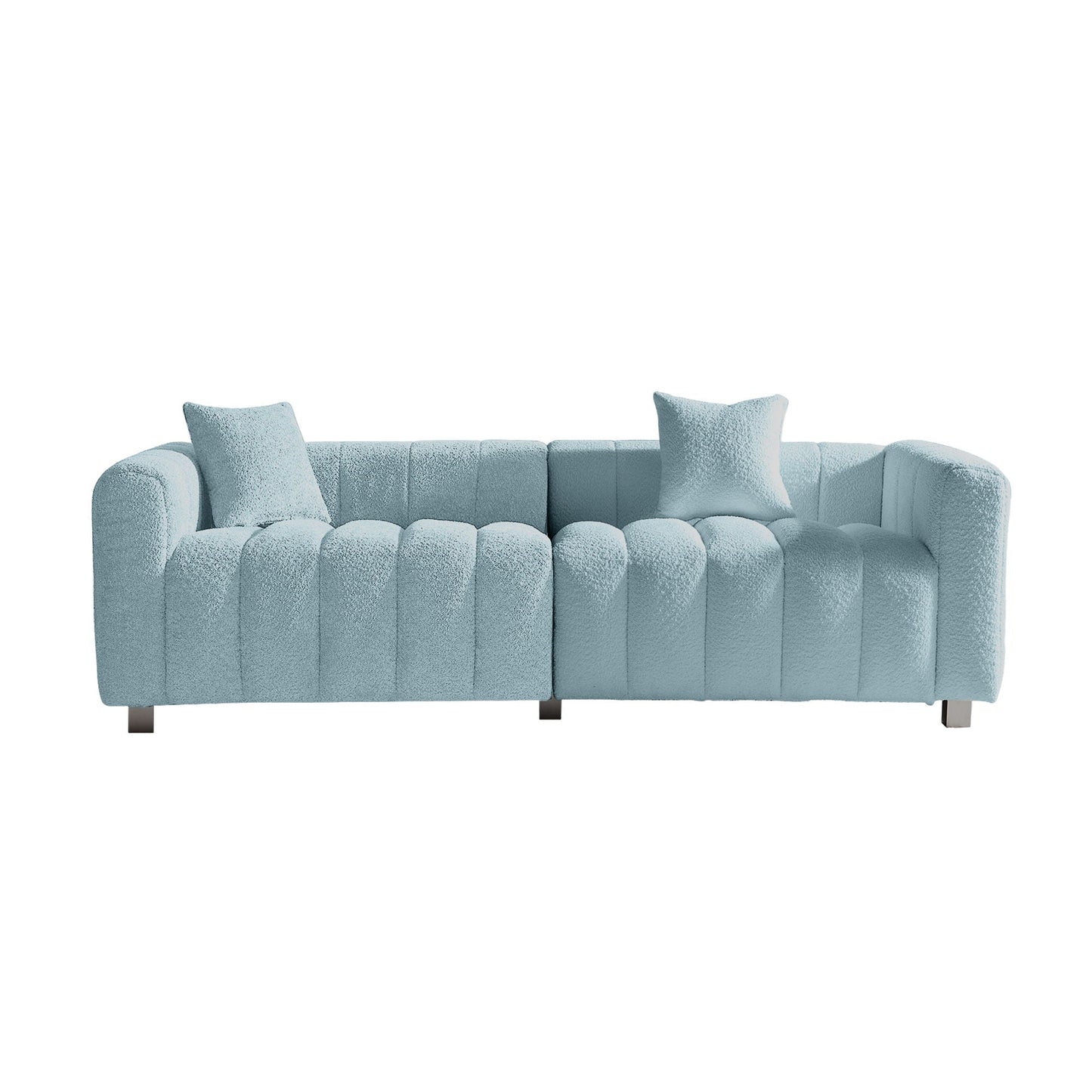 Modern 3 Seater Sofa With 2 Pillows Home Essentials