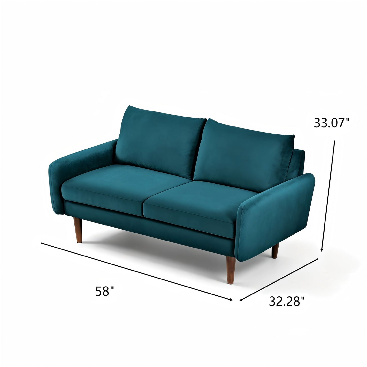 Kent - Loveseat, 2 Seater Sofa For Compact Living Spaces US Pride