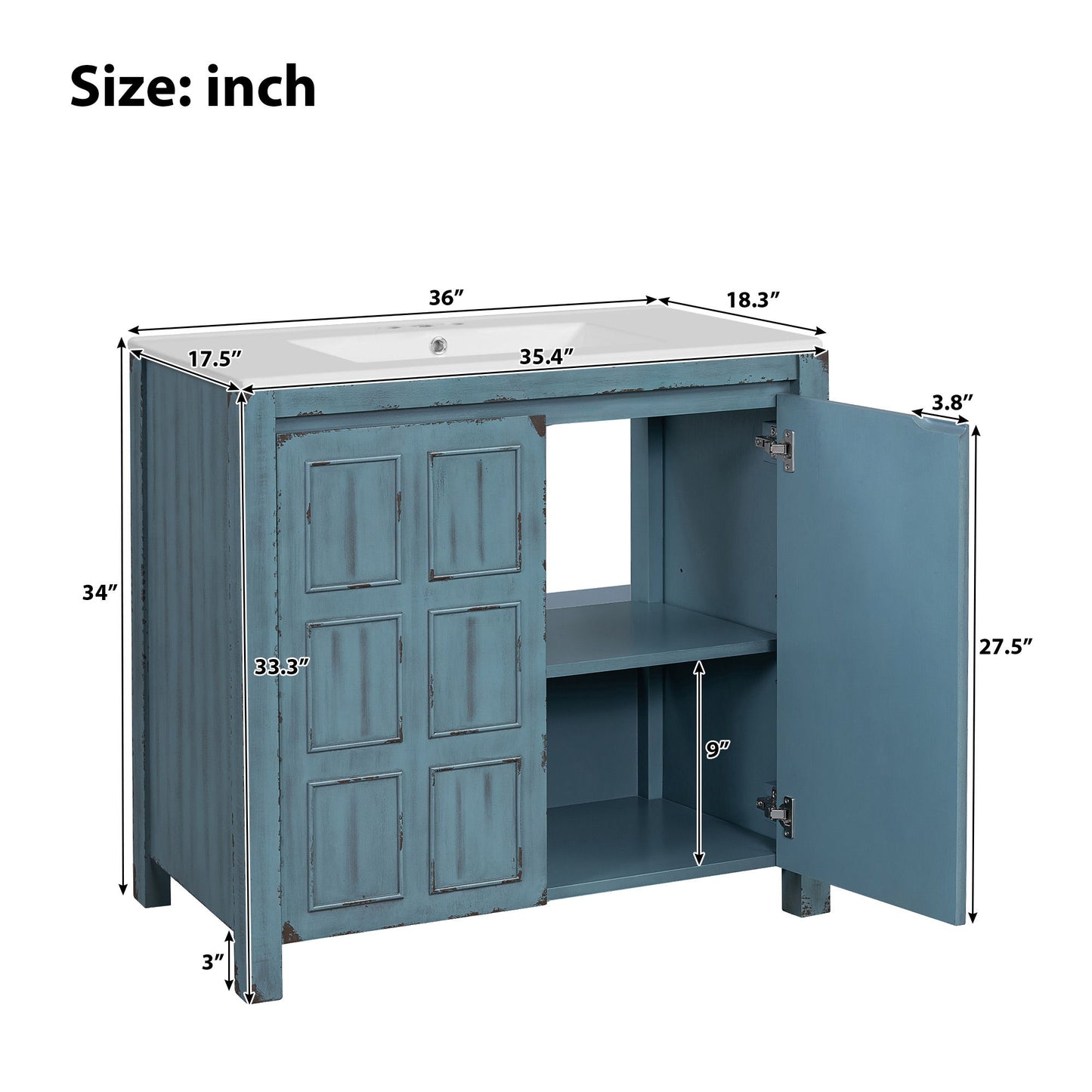 Bathroom Vanity Organizer With Sink, Combo Cabinet Set, Bathroom Storage Cabinet Hearth and Haven