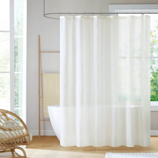Anna - Sheer 72x84" Shower Curtain - Ivory Madison Park