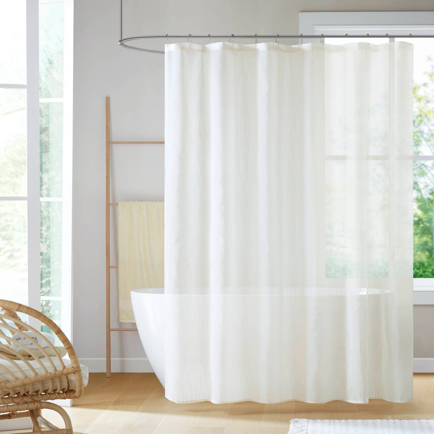 Anna - 72x84" Shower Curtain - Ivory Madison Park