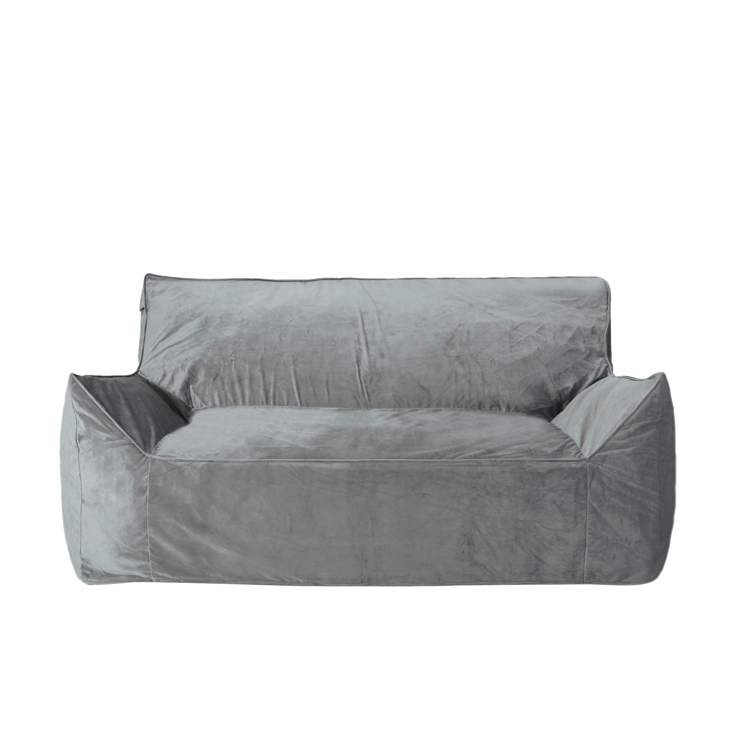Fila - Velveteen Oversized Seater Bean Bag Chair With Armrests Home Essentials