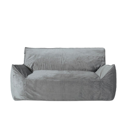 Fila - Velveteen Oversized Seater Bean Bag Chair With Armrests Home Essentials