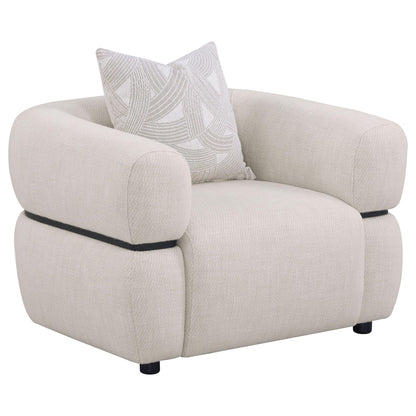 Ramsay - Round Arm Accent Chair - Beige Furniture Max