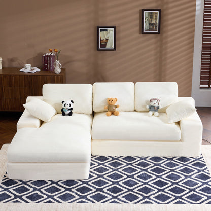 Compressed Sofa With 3 Back Cushions, 2 Throw Pillows Home Essentials