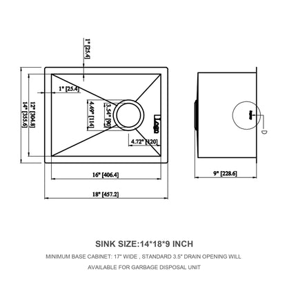 Modern Style Undermount Sink With Stainless Steel, Deep Single Bowl Daily Nest