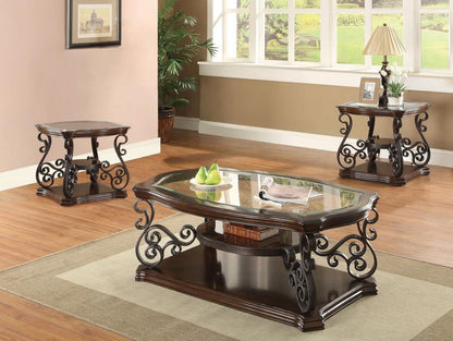 Laney - Glass Top Coffee And End Table Set Coaster Fine Furniture