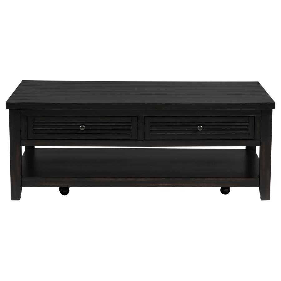 Concord - 2-Drawer Rectangular Coffee Table - Distressed Java Coaster Fine Furniture