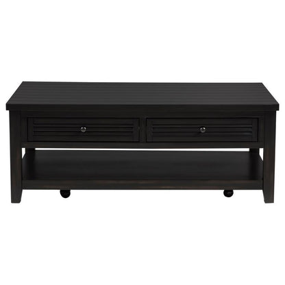 Concord - 2-Drawer Rectangular Coffee Table - Distressed Java Coaster Fine Furniture