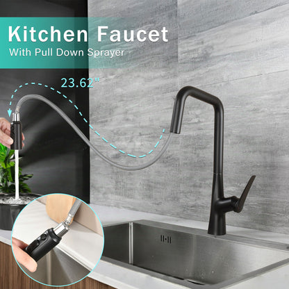 Professional Kitchen Faucet With 3 Function 360 Sprayer And 1 Touch Switching Daily Nest