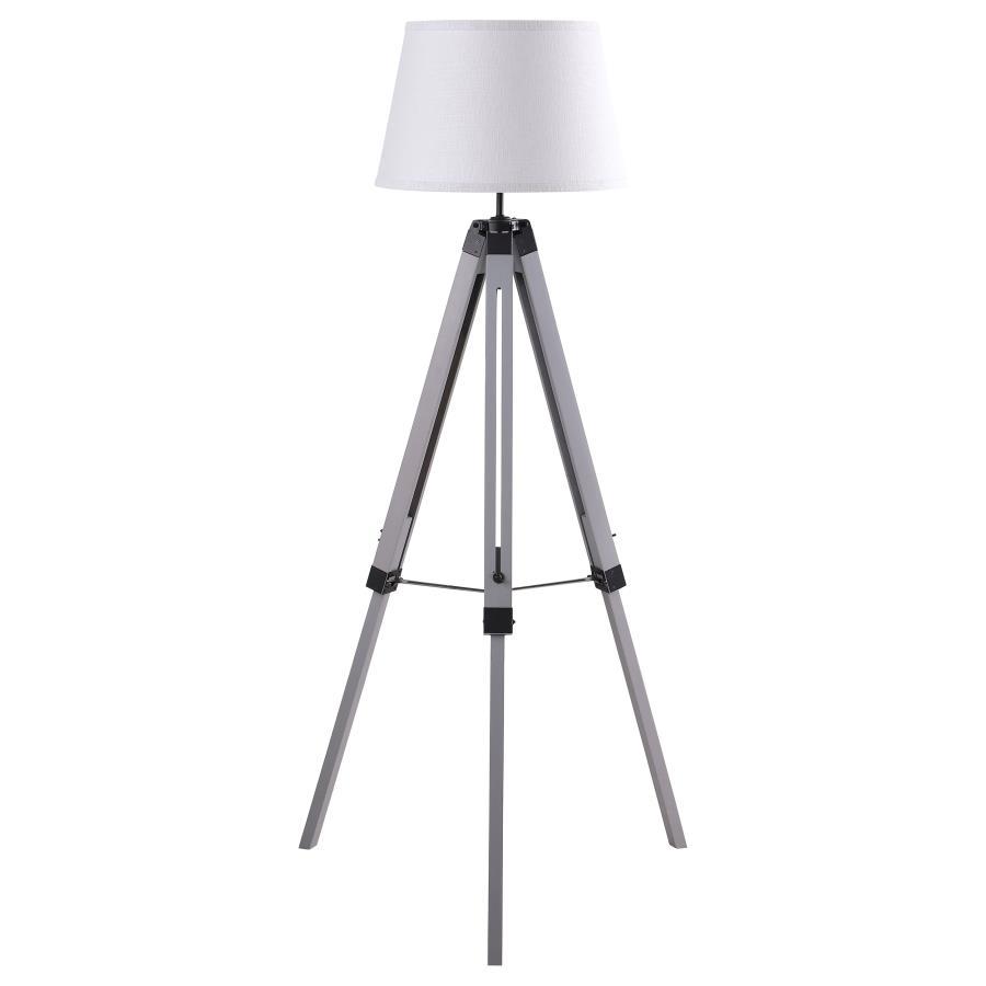 Dayton - Empire Shade Metal Tripod Floor Lamp - Gray Coaster Fine Furniture
