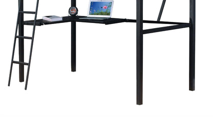 Senon - Twin Loft Bed With Desk - Black / Silver Acme