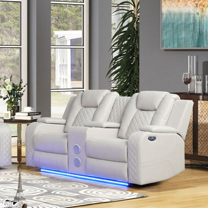 Benz - Power Reclining Loveseat & LED Lighting And Built In USB Matrix Furniture Group