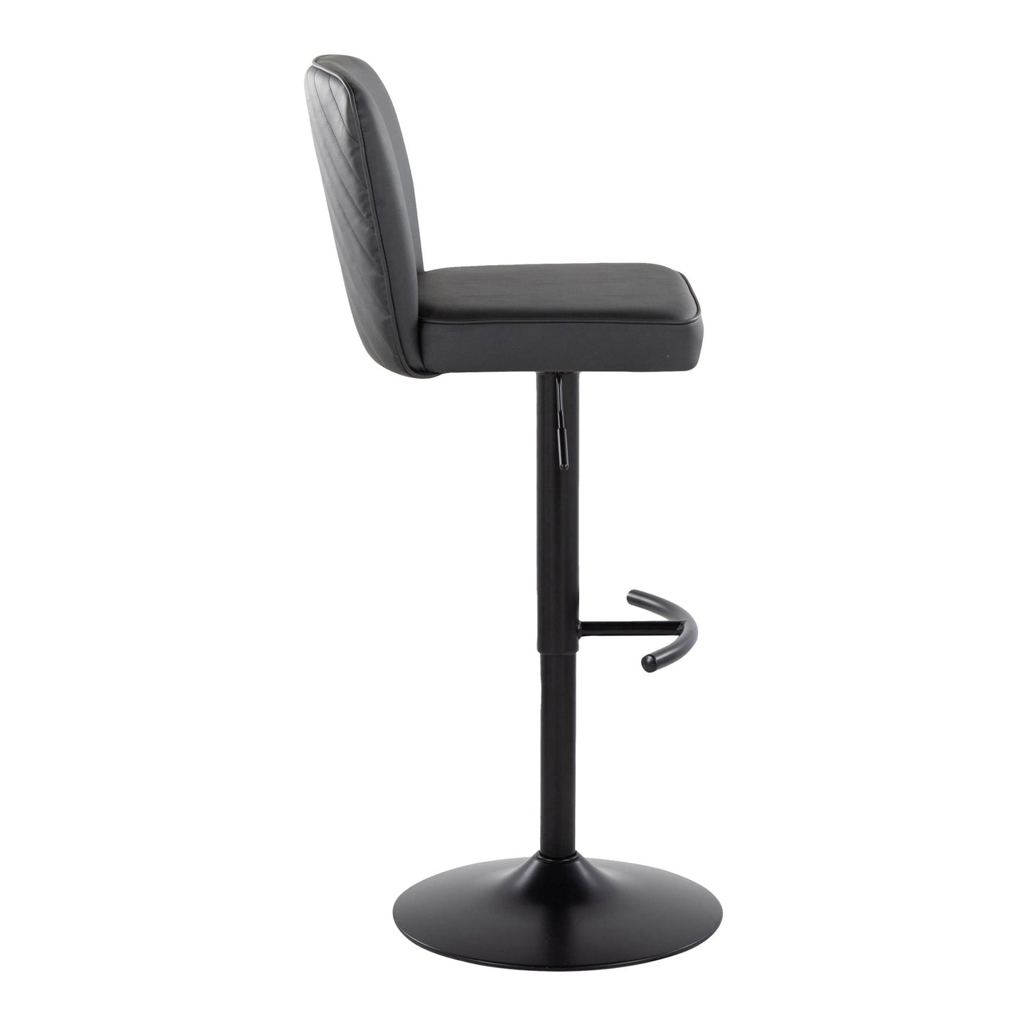 Henry - Contemporary Adjustable Barstool & Swivel With Rounded T Footrest (Set of 2) Lumi Source