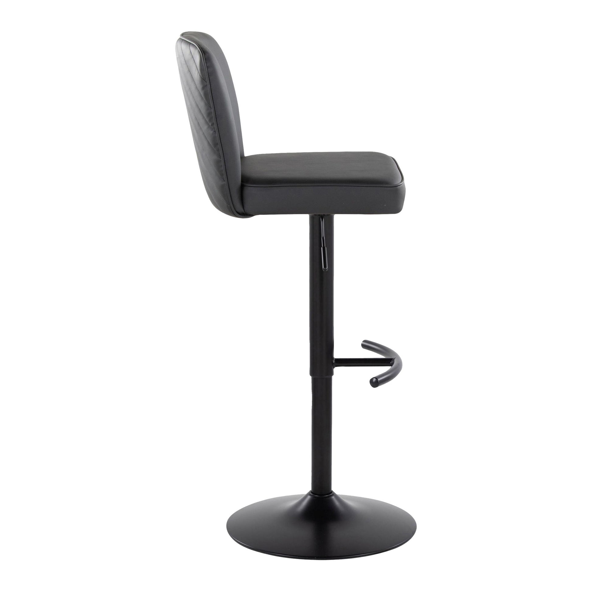 Henry - Contemporary Adjustable Barstool & Swivel With Rounded T Footrest (Set of 2) Lumi Source