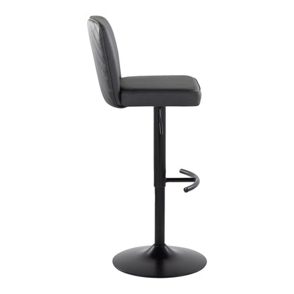 Henry - Contemporary Adjustable Barstool & Swivel With Rounded T Footrest (Set of 2) Lumi Source