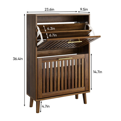 Medieval Modern Shoe Cabinet With 2 Flip Drawers And Fence Design Daily Nest