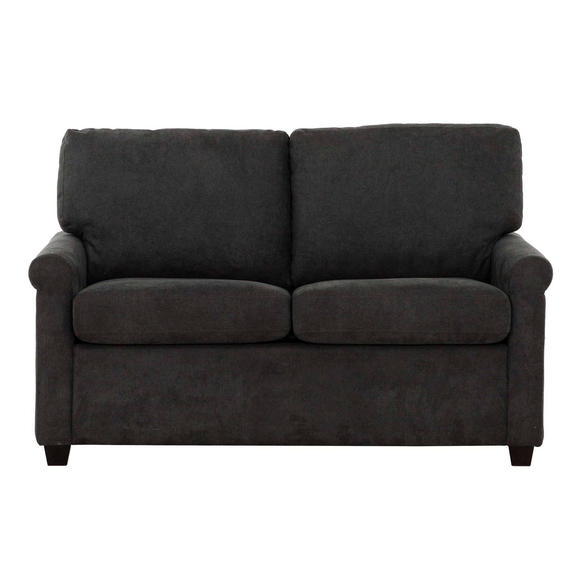 Convertible Twin Sleeper Sofa With USB Ports, 2 Seater Upholstered Loveseat - Dark Gray Home Essentials