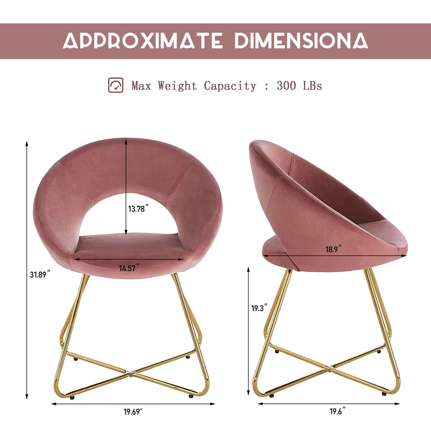 Modern Accent Velvet Lounge Chair Home Essentials