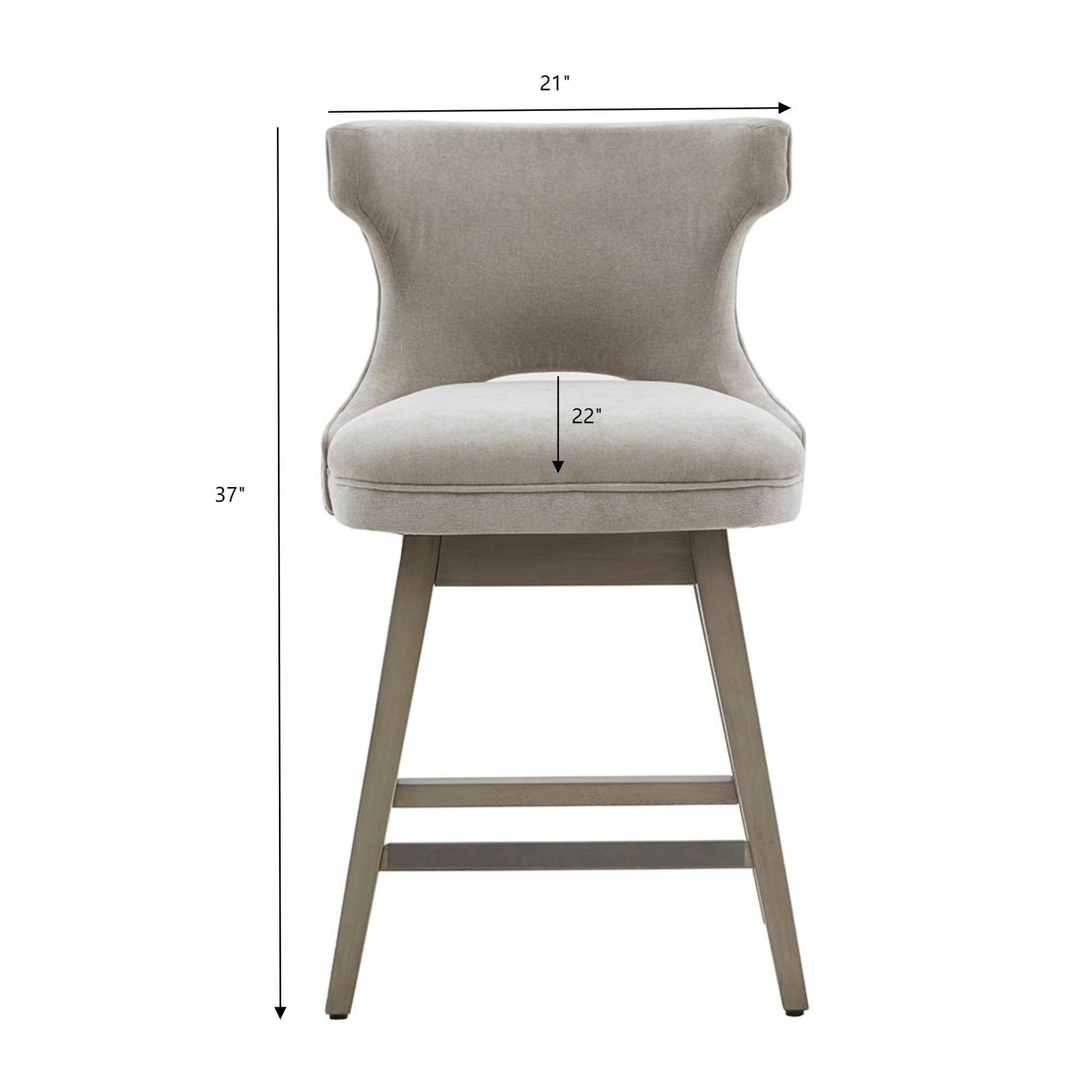 360 Degree Swivel Counter Stool With Silver Detailing JLA