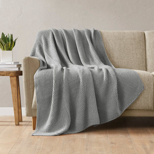 Bree Knit - Throw - Gray INK+IVY