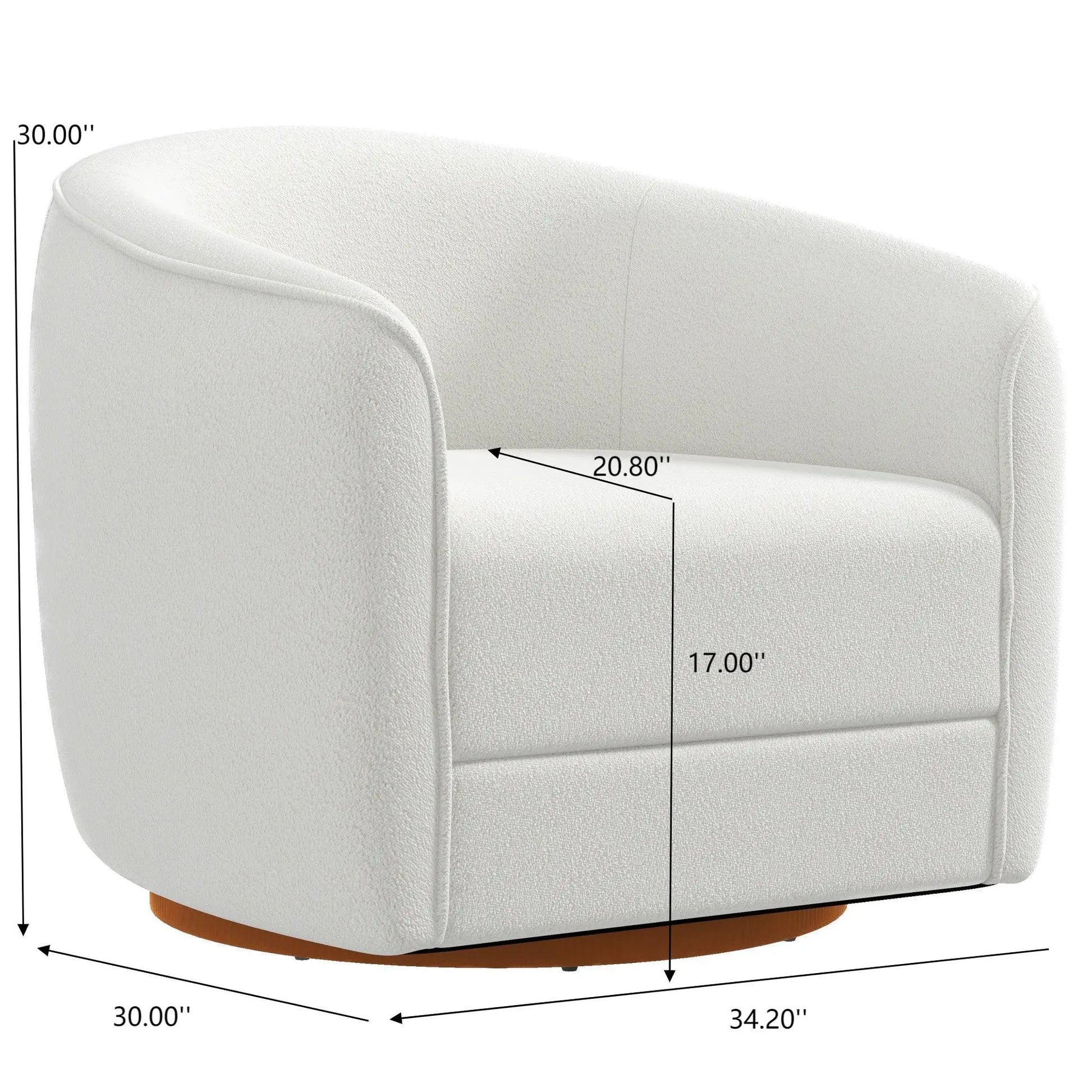 Elise - Mid-Century Modern Swivel Chair Ashcroft Furniture