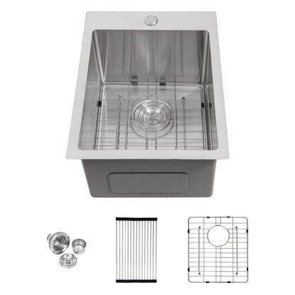 Stainless Steel Drop In Kitchen Sink, Topmount Daily Nest