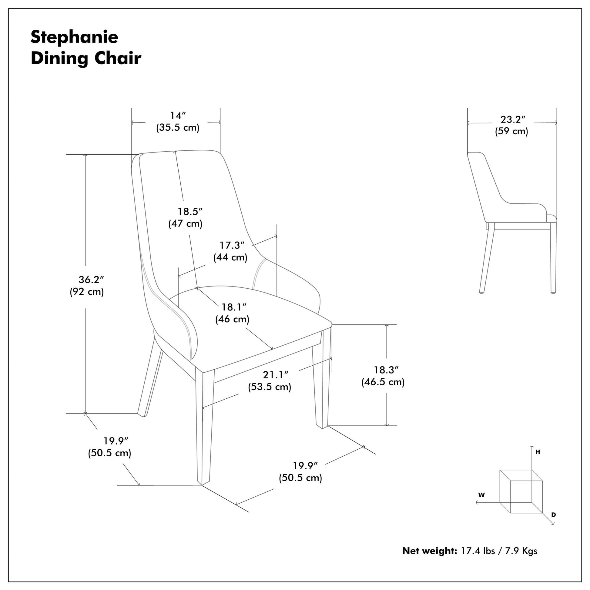 Stephanie - Upholstered Dining Chair (Set of 2) Simpli-Home