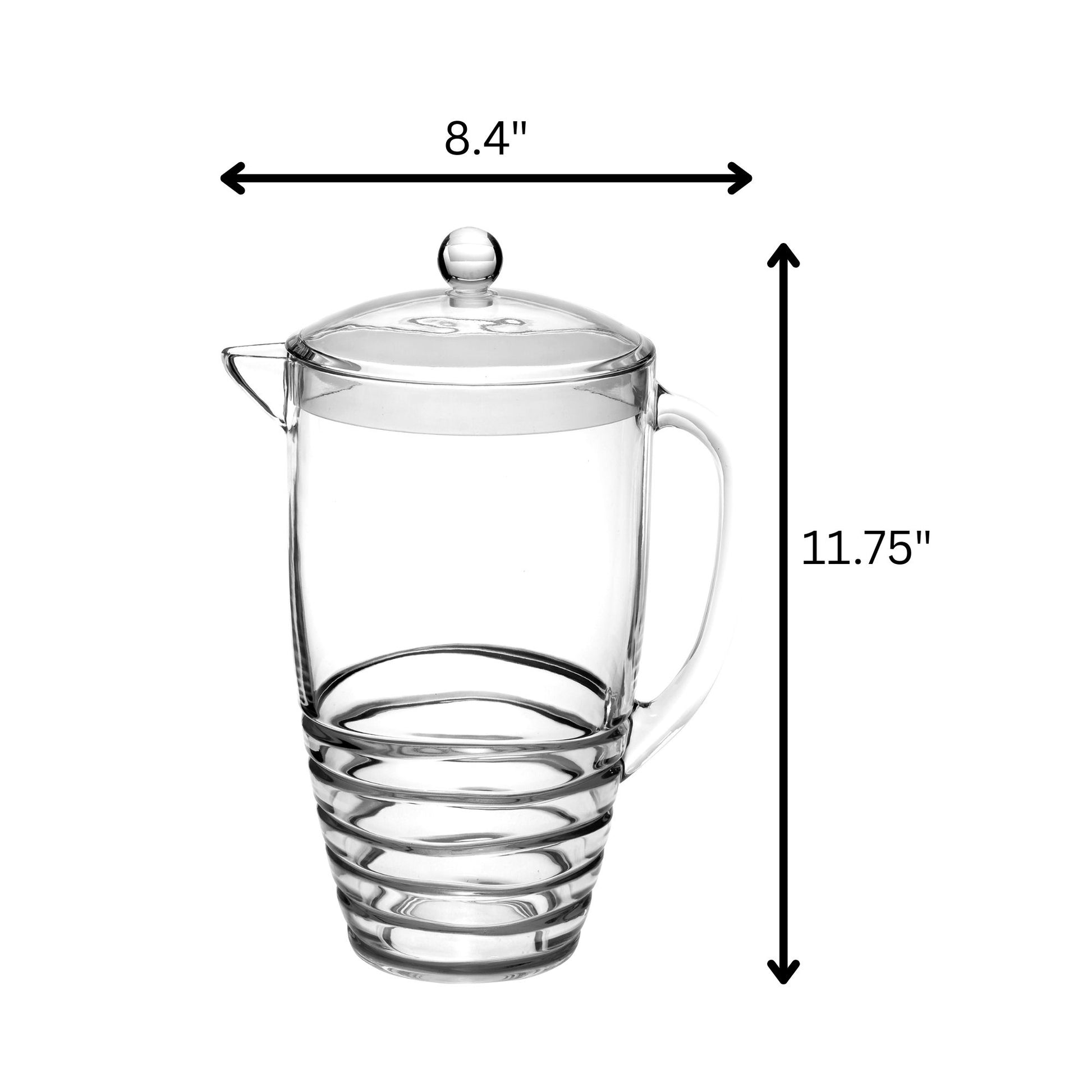 Swirl Unbreakable Plastic Water Pitcher With Lid And Spout Daily Nest
