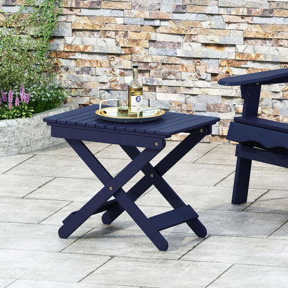 Outdoor Folding Wooden Side Table Noble House