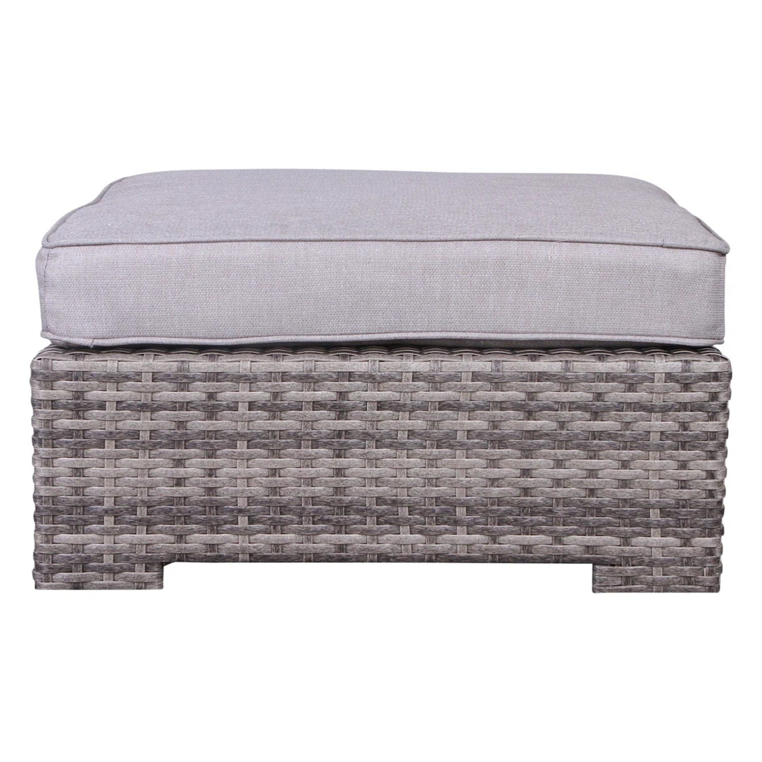 Outdoor 6 Person Wicker Seating Group With Cushions - Gray Mix LSI Patio Furniture