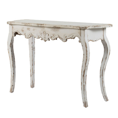 Slimline wash Console Table, For Hallway Living Room Bedroom - White Washed Home Essentials