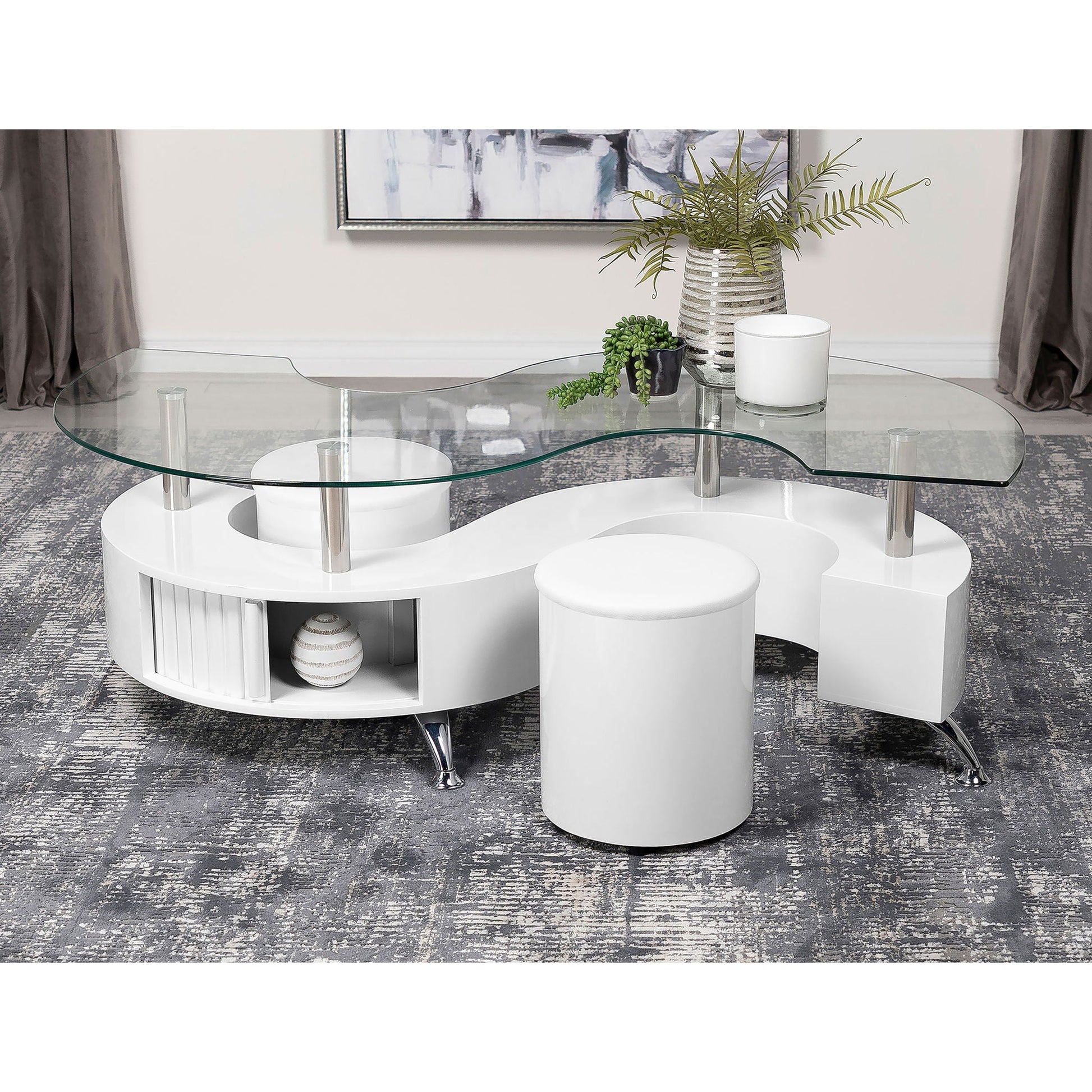 Marley - 3 Piece Coffee Table And Stools Set Furniture Max