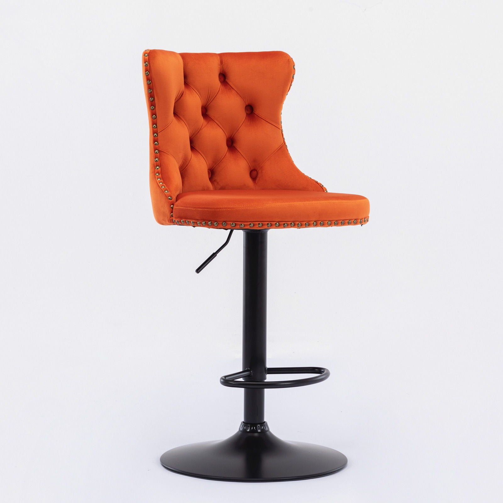 Swivel Velvet Barstools Adjusatble Seat Height, Modern Upholstered Bar Stools With Backs Comfortable Tufted For Home Pub And Kitchen Island (Set of 2) Home Essentials