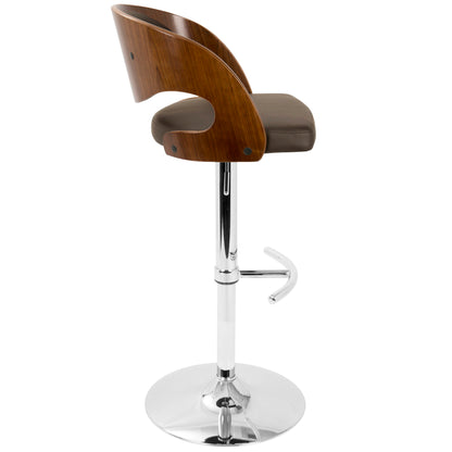 Pino - Mid Century Modern Adjustable Barstool With Swivel Lumi Source