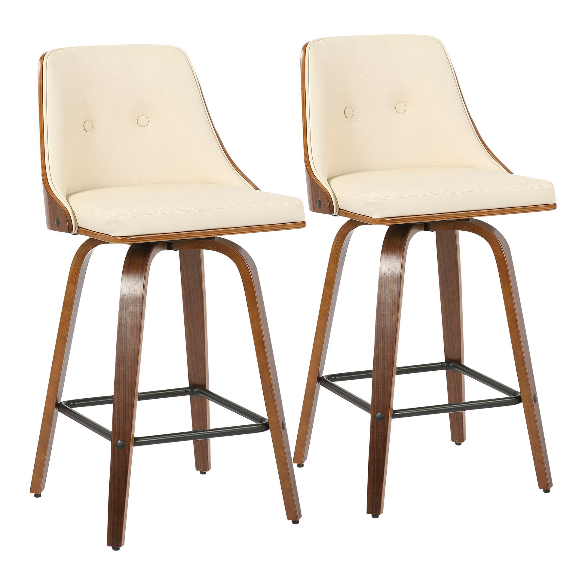 Gianna - Mid Century Modern Counter Stool (Set of 2) Lumi Source