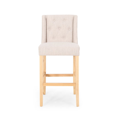 Ethereon - Tufted Counter Stool (Set of 2) Noble House