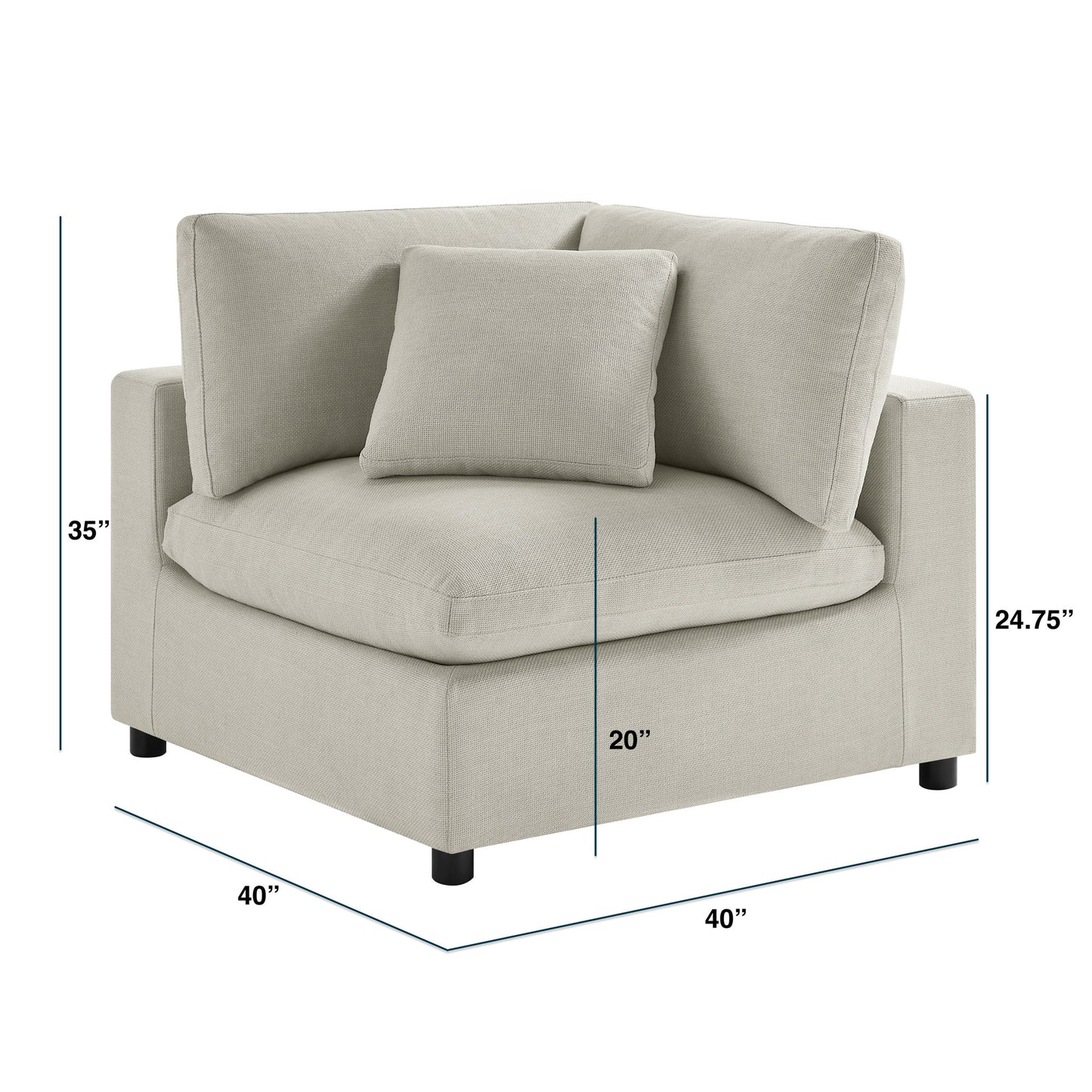Cassandra - Corner Wedge Chair Ridgecrest Home