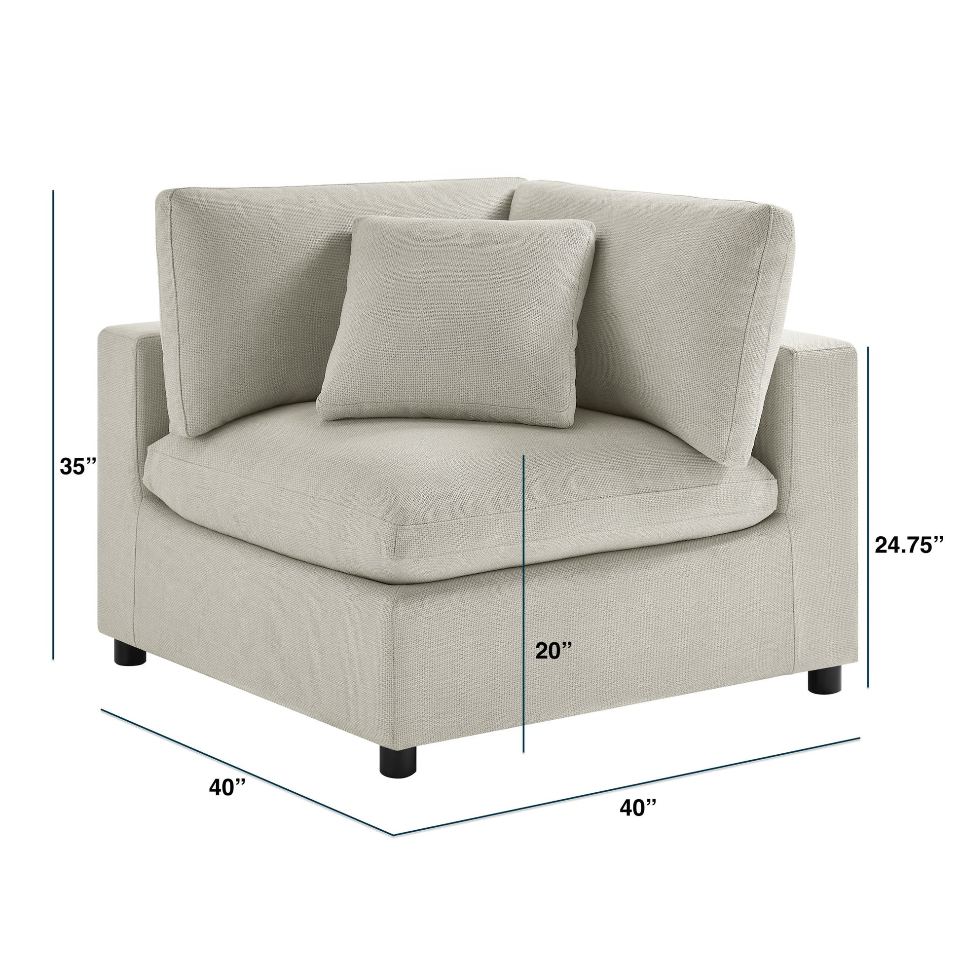 Cassandra - Corner Wedge Chair Ridgecrest Home