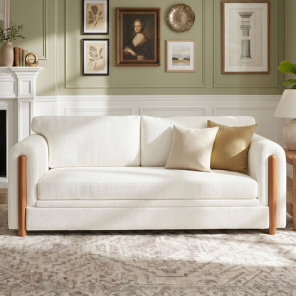 Modern 3 Seater Upholstered Couch Sofa For Living Room Noble House