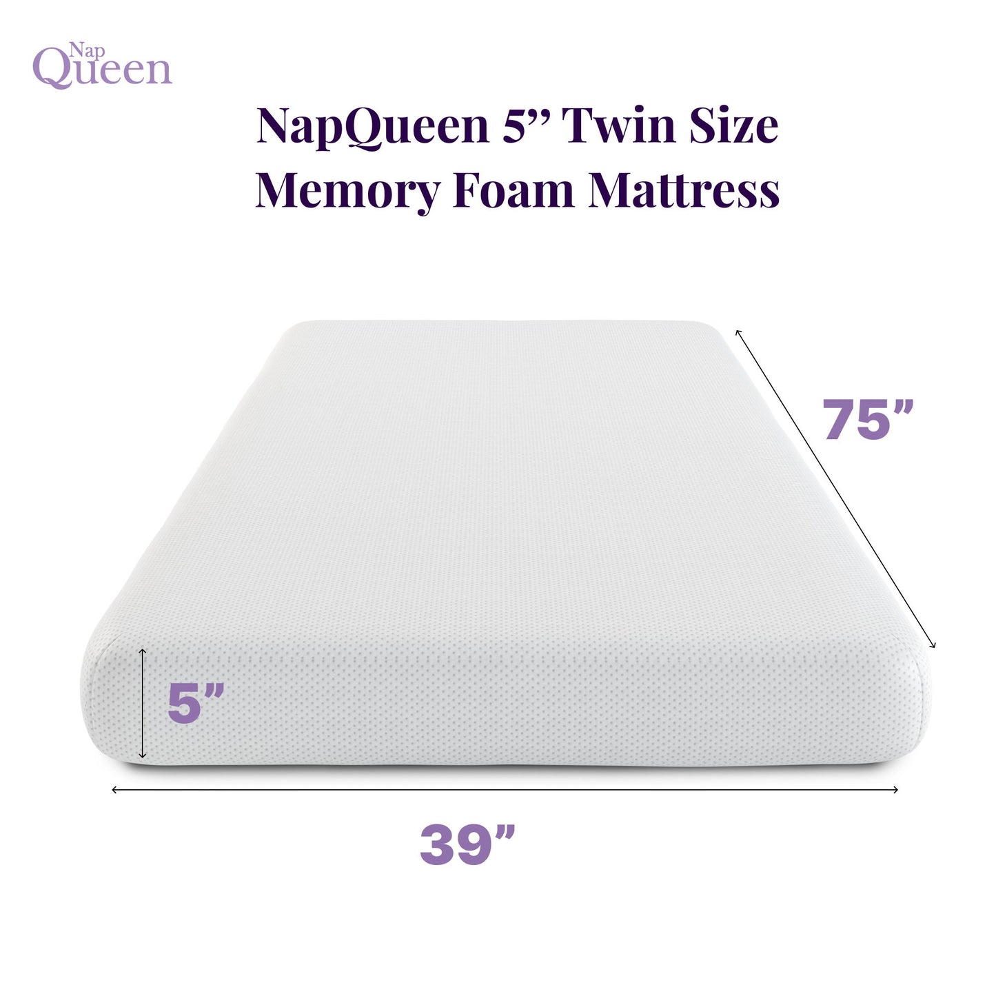 5" Memory Foam Mattress With Responsive Support And Breathable Cover Daily Nest
