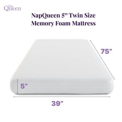 5" Memory Foam Mattress With Responsive Support And Breathable Cover Daily Nest
