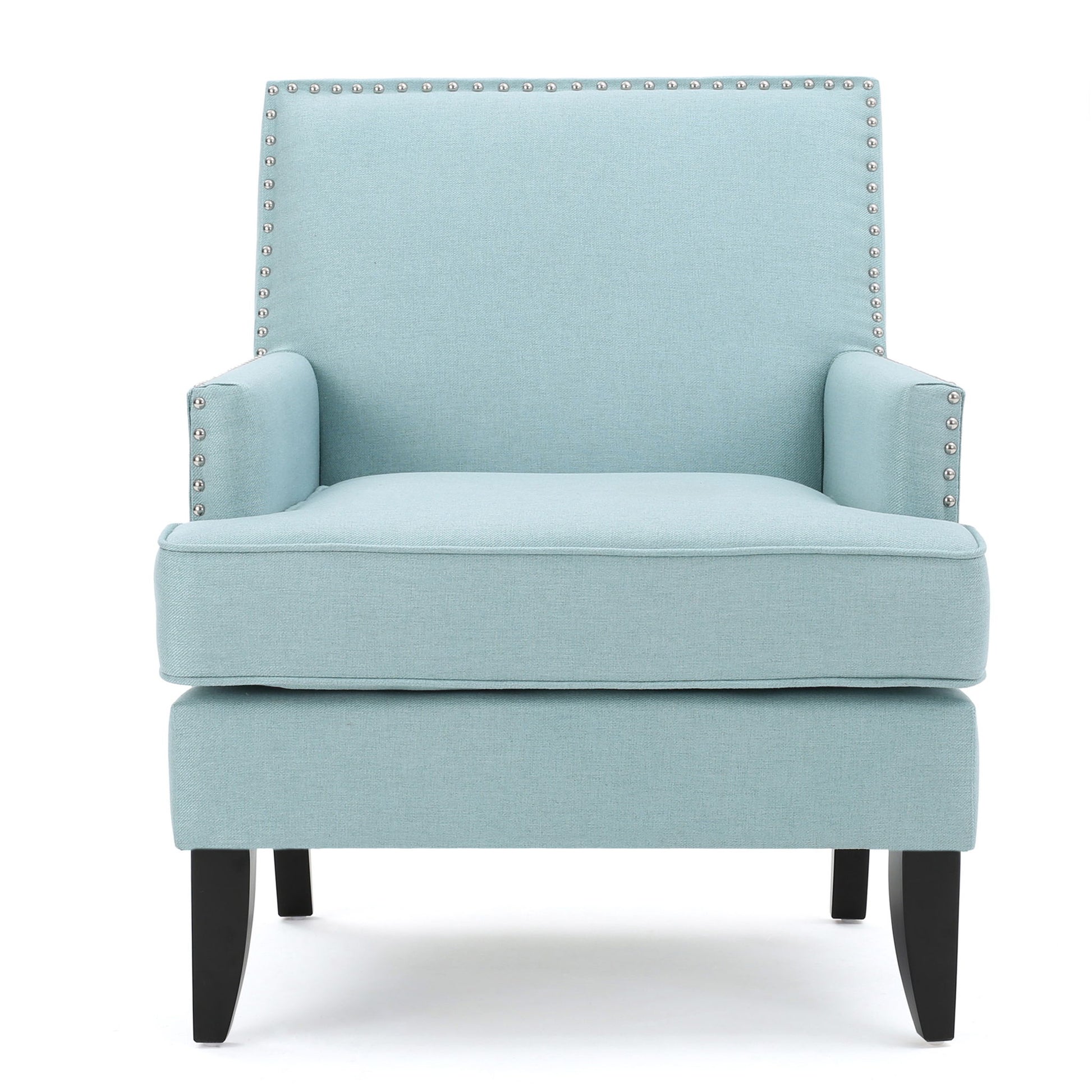 Serenada - Upholstered Fabric Club Chair With Nailhead Trim And Tapered Birch Legs Noble House