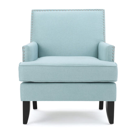 Serenada - Upholstered Fabric Club Chair With Nailhead Trim And Tapered Birch Legs Noble House