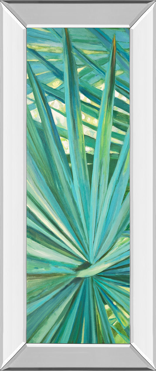 Fan Palm I By Suzanne Wilkins - Mirror Framed Print Wall Art - Green