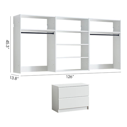Devi - Wall Mounted Closet System With Modular Units Home Essentials