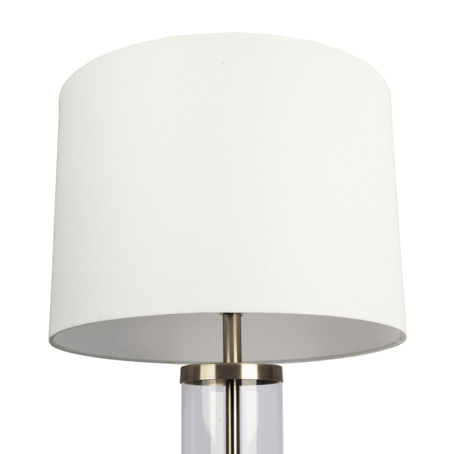 Luna - Table Lamp With On / Off Switch Clear Body Base - Clear / Silver / White Ashcroft Furniture