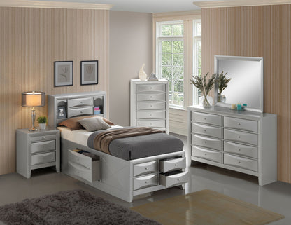 Modern Design Storage Bed With Bookcase Headboard Glory Furniture