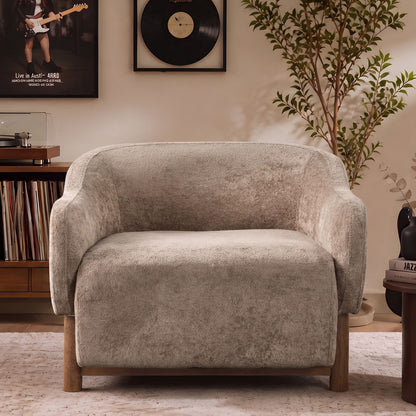 Modern Accent Chair With Recessed Arms And Tight Back Noble House
